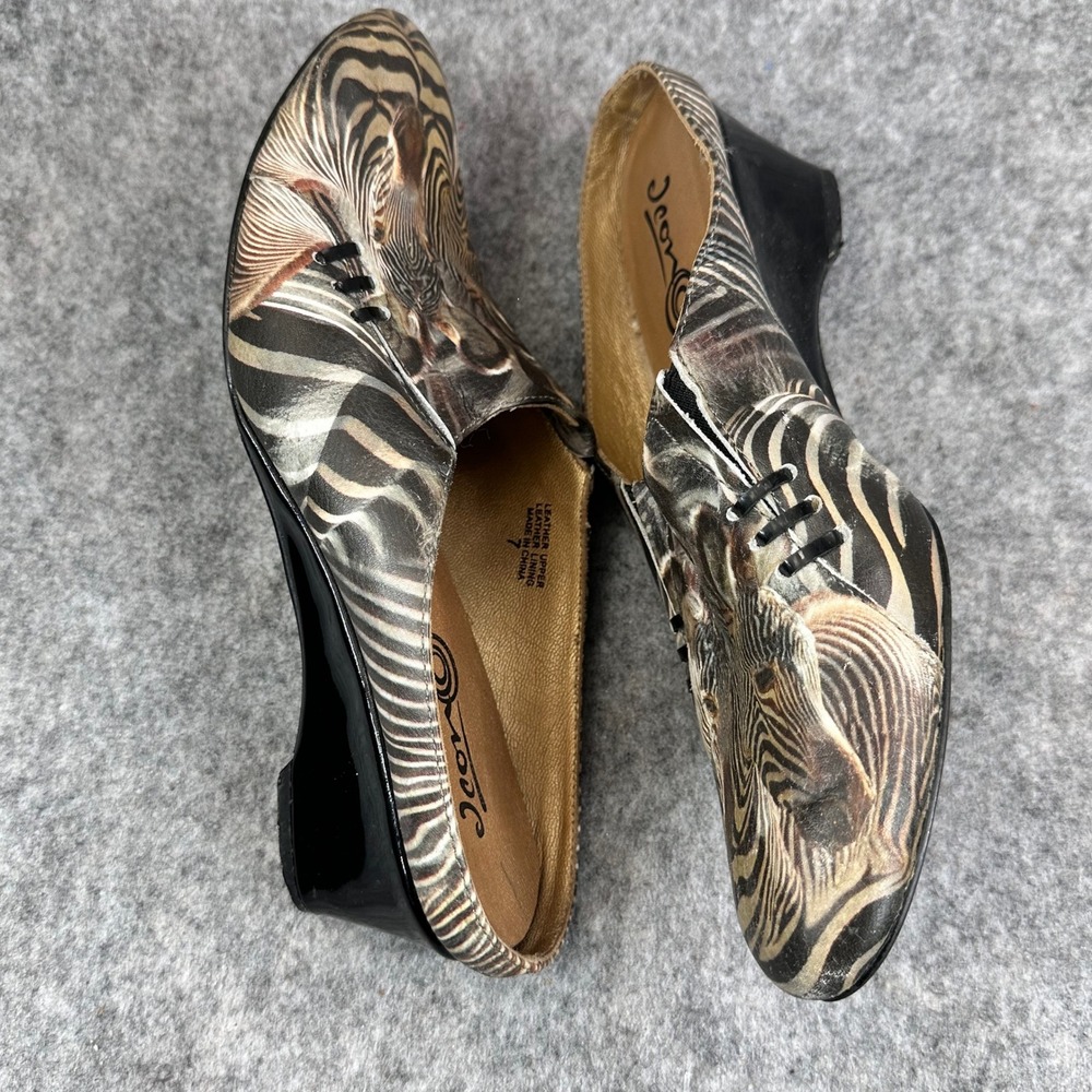 Vintage Y2K Zebra Print Clogs Womens Size 7 Slip On Platform Mules - Picture 10 of 13